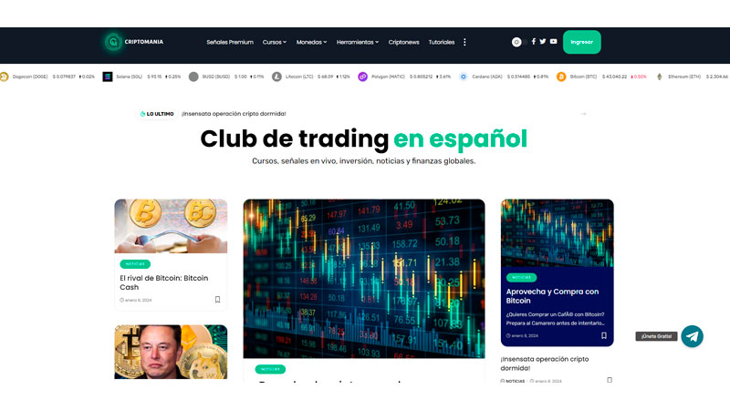 Criptomania diseño web